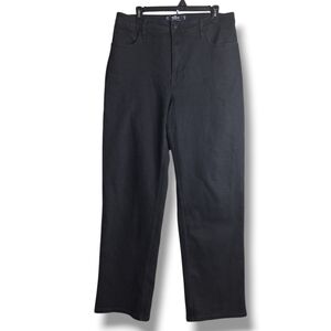 Hollister Ultra High Rise Dad Jeans For Women 15R Black Stretch Boot Cut 32x31